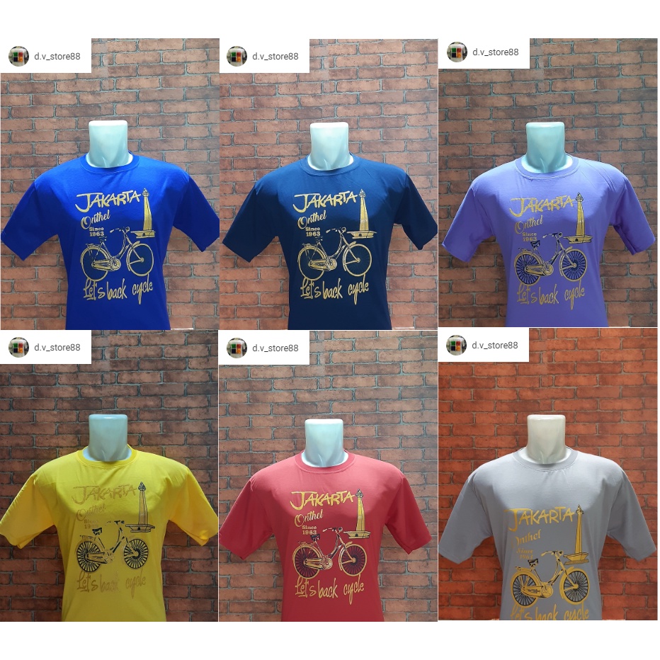 KAOS JAKARTA MOTIF ONTHEL SEPEDA