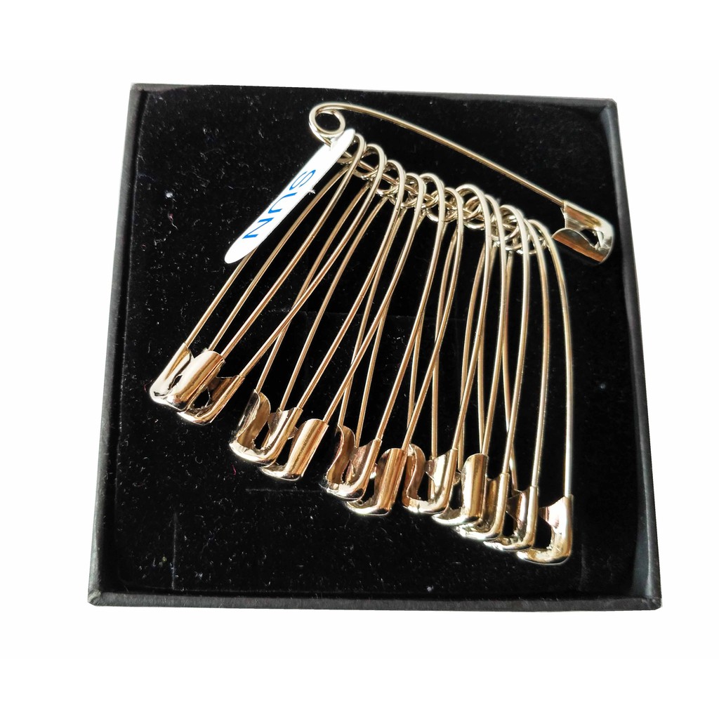 Isi 12 pcs Peniti Ukuran Besar Stainless