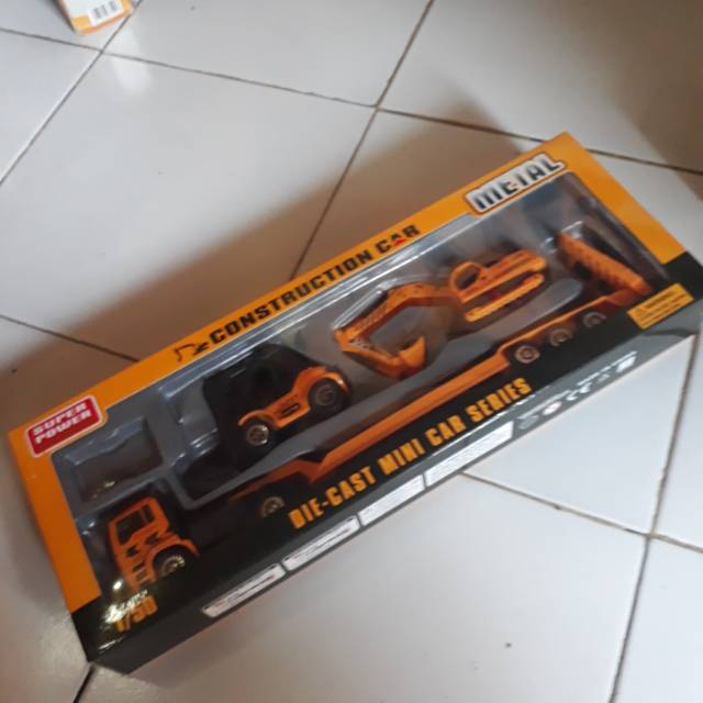Truck besi panjang kontainer truk diecast