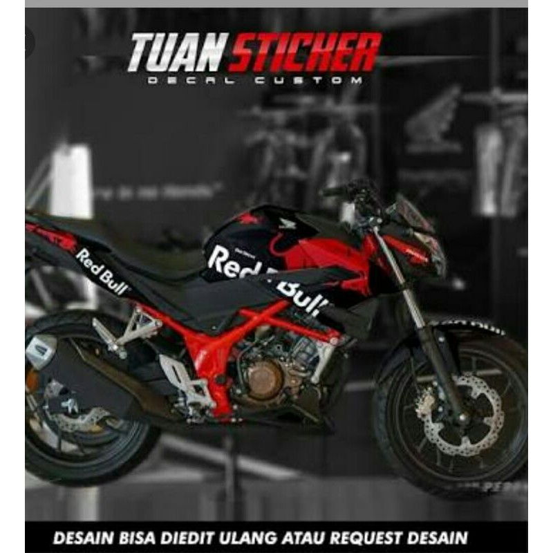 stiker motor decal cb 150r stiker full body motif red bull