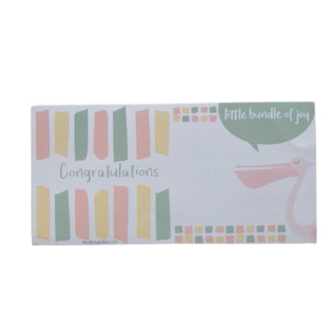 Kartu Ucapan Greeting Card Bayi Newborn Flaminggo Untuk Kado Hampers Perlengkapan Bayi Baru Lahir Kukopilokids