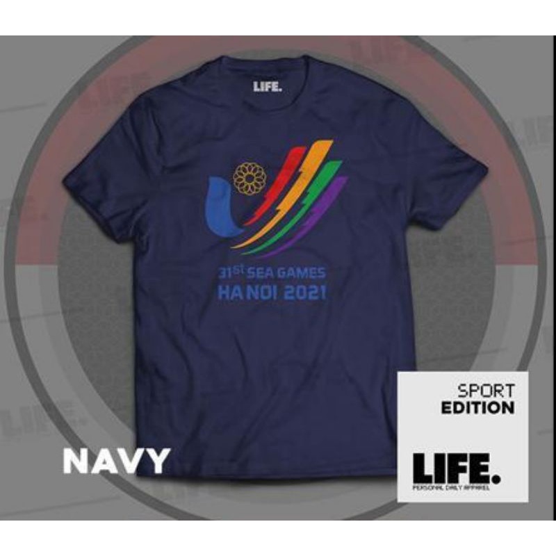 Baju Life SEA GAMES HA NOI 2021 / Kaos Atasan Pria Katun / T-shirt Life Sea Games