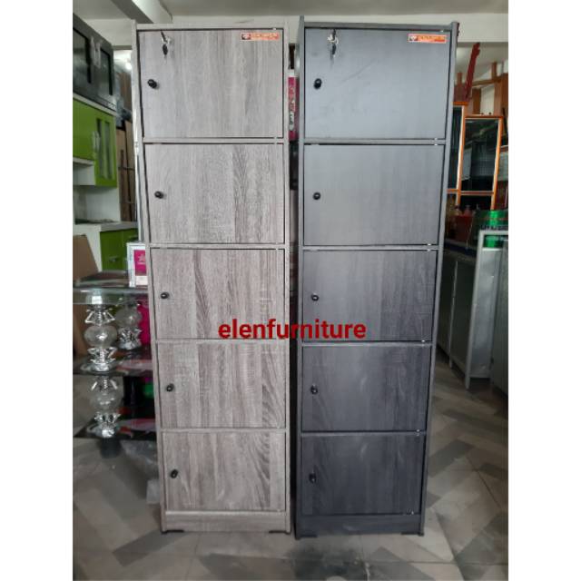 Lemari Serbaguna Rak Buku Susun 5 Kayu