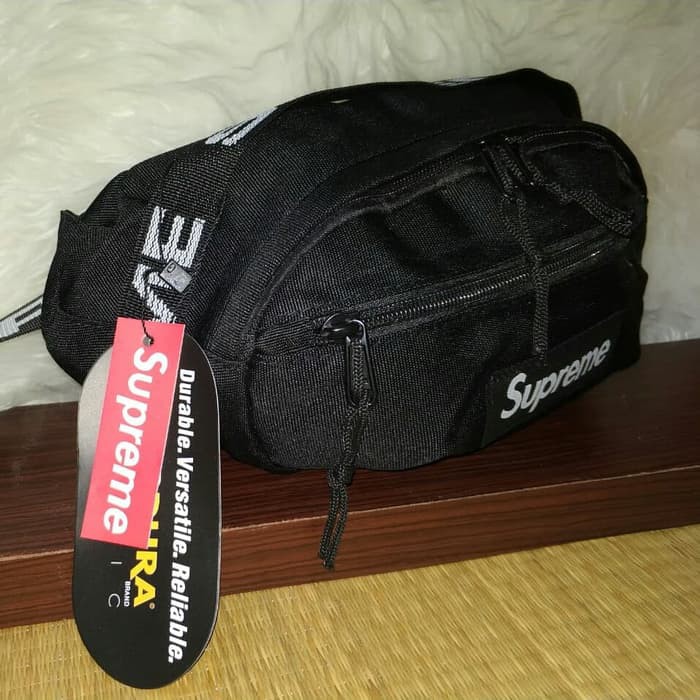 Waist Bag Tas pinggang Supreme cordura - Hitam
