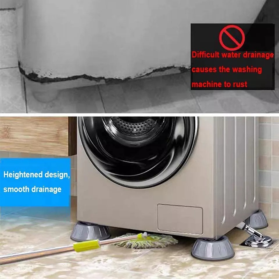 Anti Vibration Pads Washing Machine Base Foot Pads Non Slip Heighten and Shock Noise Cancelling Mat for Washer and Dryer Machine