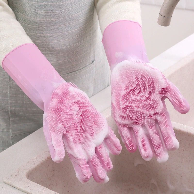 Sarung Tangan Cuci Sikat Magic Silicone Cleaning Gloves Mencuci Piring Mobil Baju Anti Panas Xiaomi