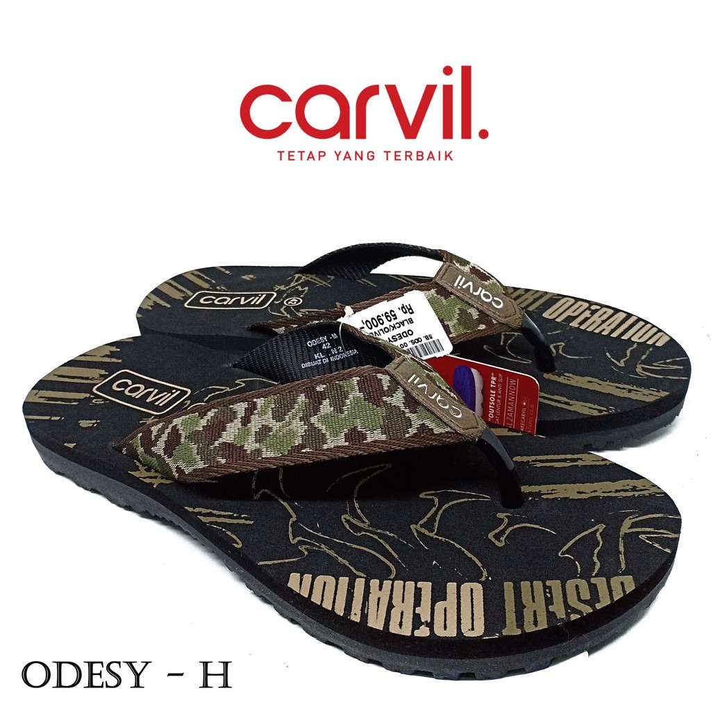  Sandal  Pria Carvil  Original Anti Air Sendal Carvil  Pria 