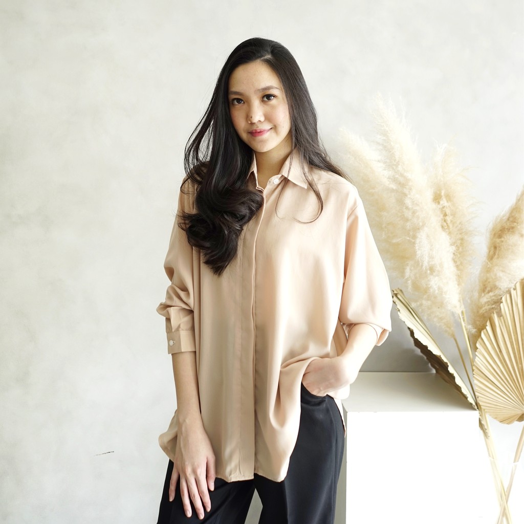 KANIA  Loose Shirt - Kemeja Wanita Polos | MARU-Coksu