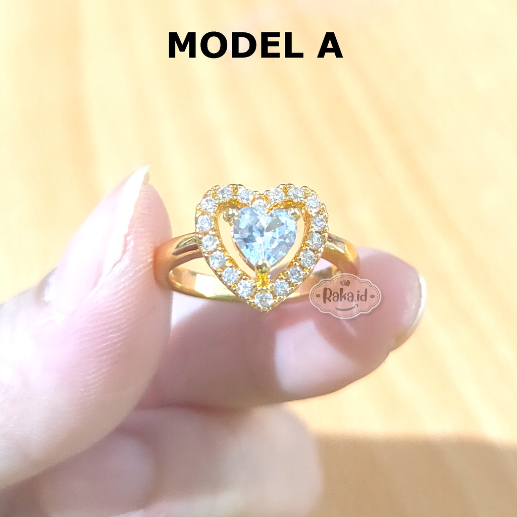 Cincin Wanita Cincin Dewasa Blink Blink Gold Aksesoris Perhiasan Wanita 1004