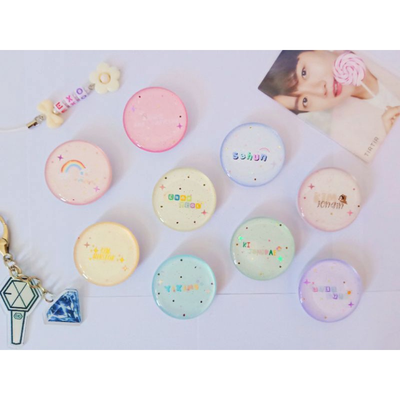GRIPTOK EXO POP SOCKET RESIN SEHUN CHANYEOL BAEKHYUN D.O. KAI SUHO CHEN XIUMIN LAY