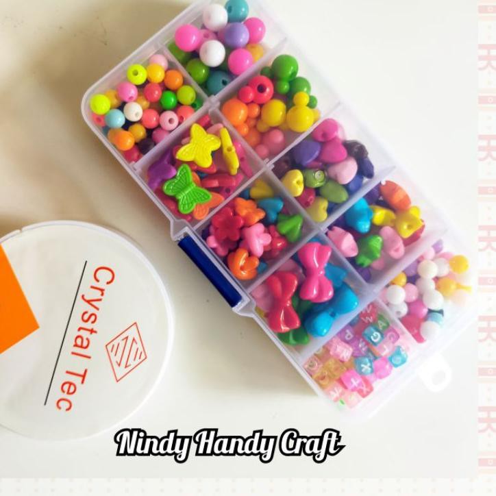 xvd218NB  Mini Set Paket Edukatif Anak - Paket Manik- Manik - Paket Monte - Set bahan kerajinan Tang