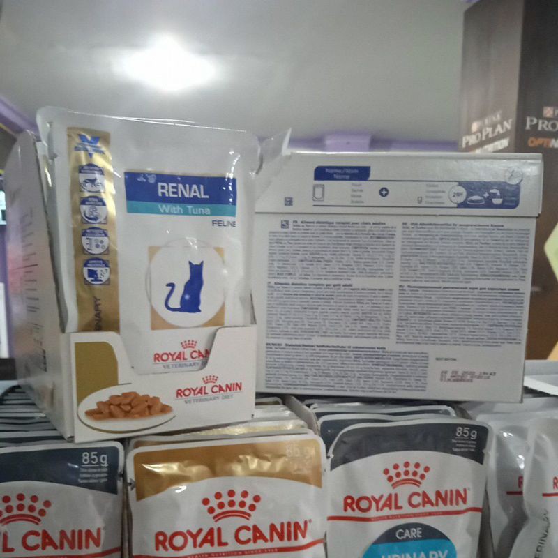 (1box = isi 12pcs) royal canin pouch renal 85g - royal canin spesial cat renal 85g