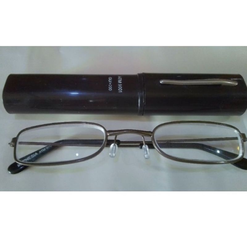 Kacamata Baca Model Pulpen frame Besi Kaca mata Pria Wanita Unisex - ATM9001