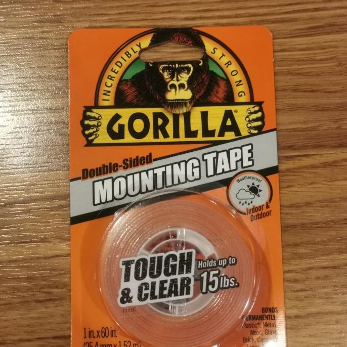 

Isolasi Lakban Gorilla Mounting Double Tape Tough and Clear 1Inch
