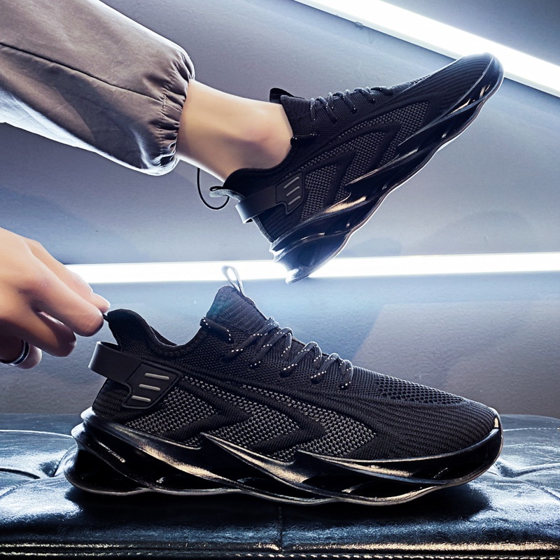 Nomad S06 Waves Sepatu Sneakers Impor Fashion Running S06 Casual Hitam Pria Sport