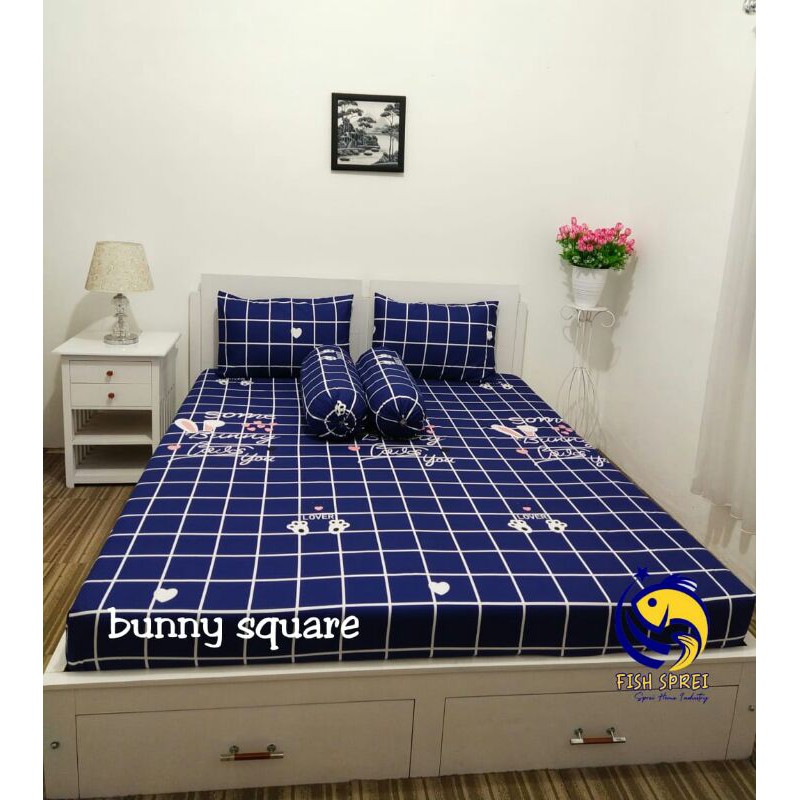 Grosir Sprei Bunny Square/Sprei Love Bunny/Sprei Bunny Lover/Sprei Alinka ukuran 120/160/180