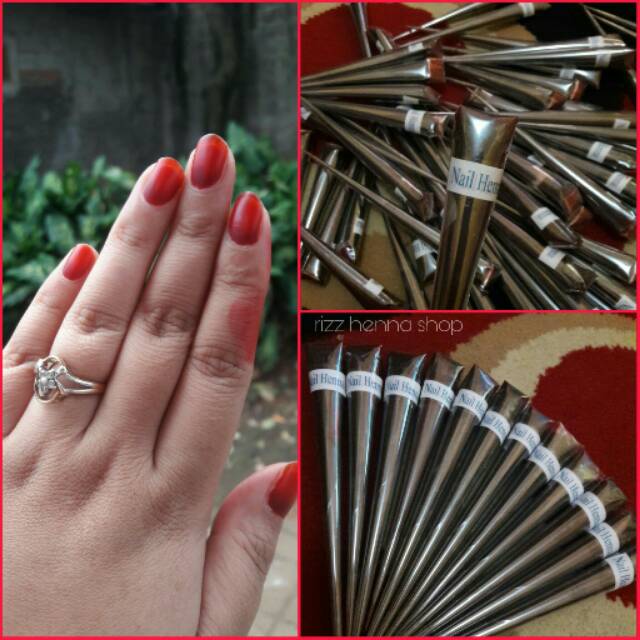 NAIL HENNA / HENNA KUKU (WARNA MERAH) order 1lusin