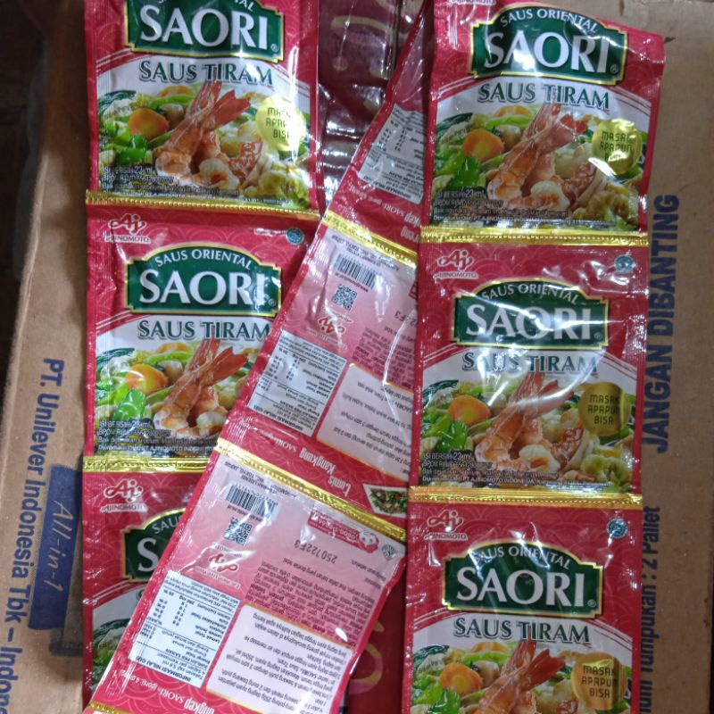

Saori saos tiram sachet @ 1 renceng 10 pc