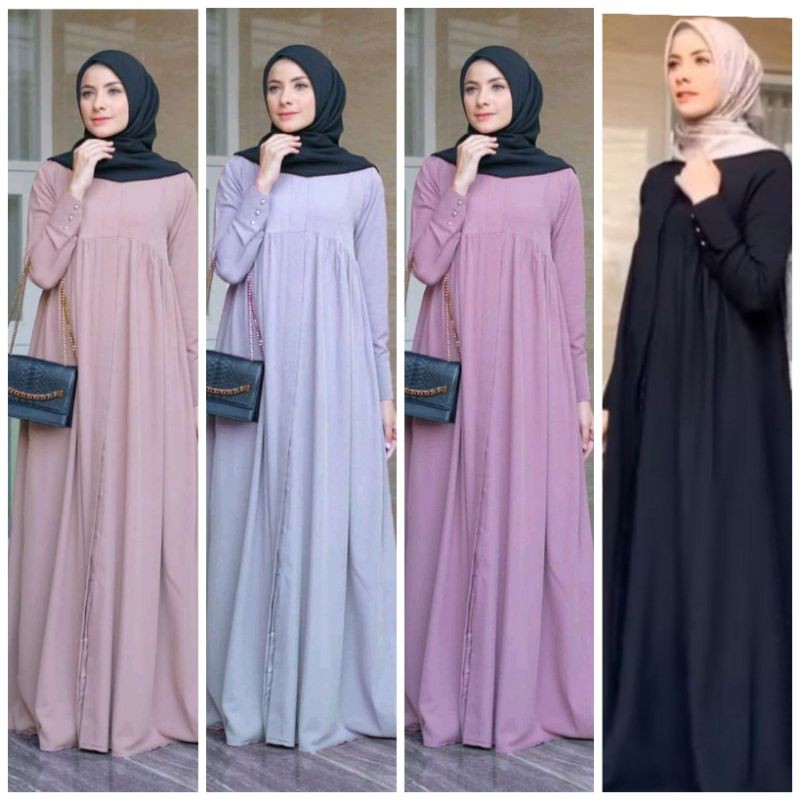 TERBARU GAMIS SYAR'I MUSLIM RAYON PREMIUM • DRESS MUSLIM WANITA • OOTD BAJU MUSLIM LEBARAN WANITA