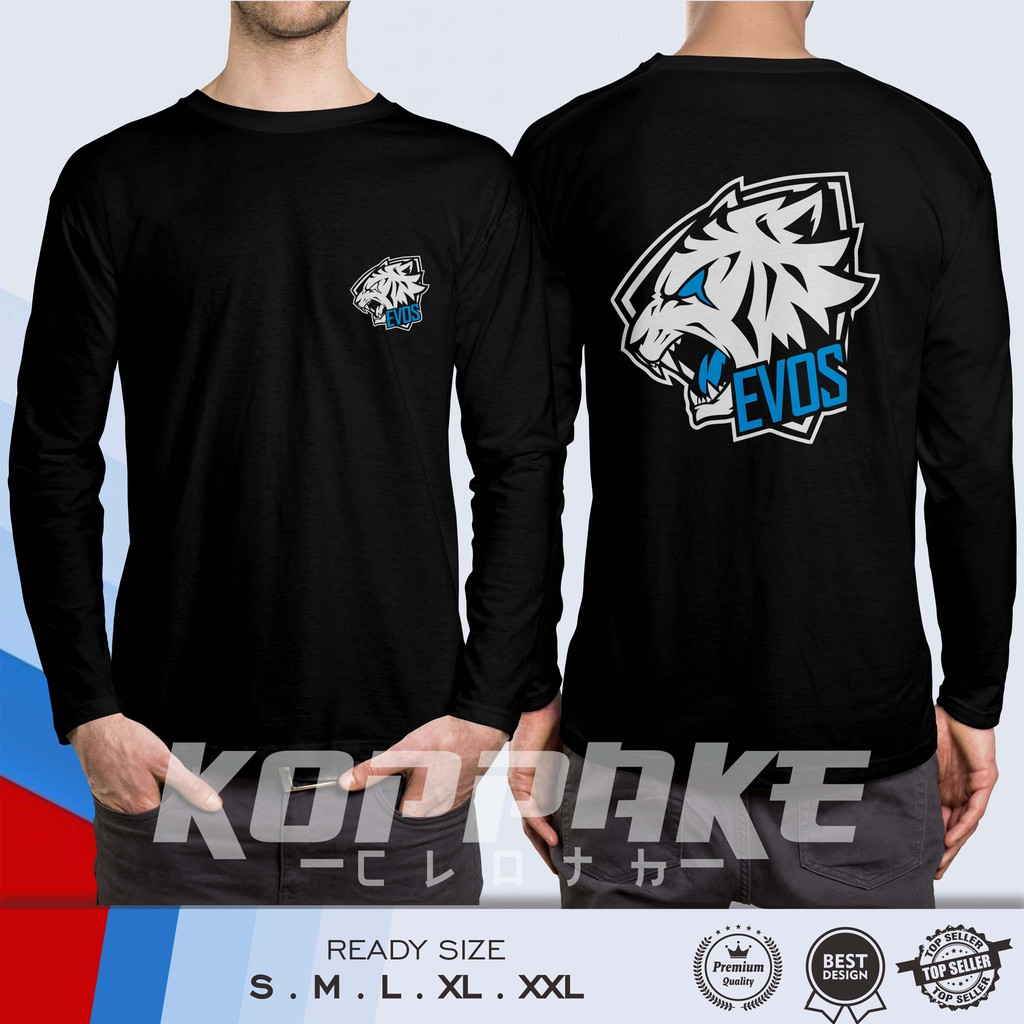 Kaos EVOS Logo Lengan Panjang Baju Game