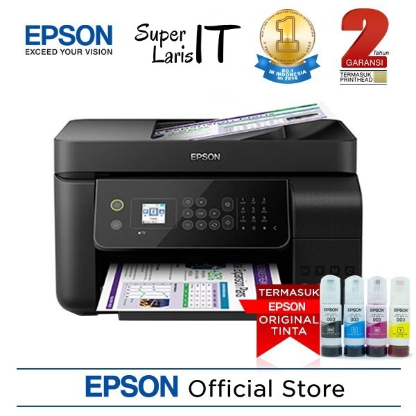 Printer Epson L5190 Print Scan Copy Wifi ADF - Scan & Copy hingga F4