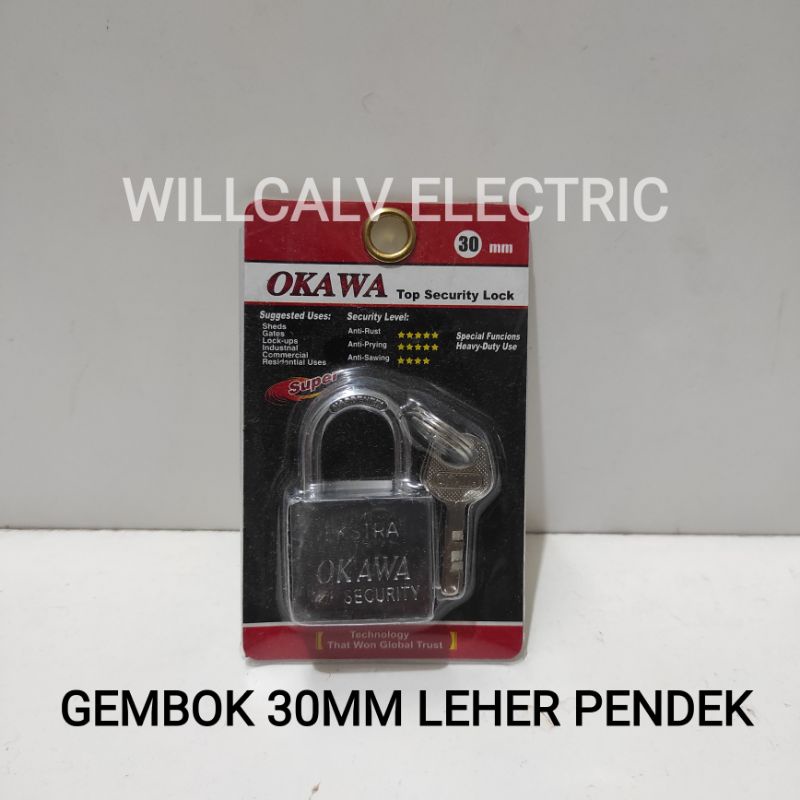 GEMBOK LEHER PENDEK 30MM / GEMBOK 30MM LEHER PENDEK