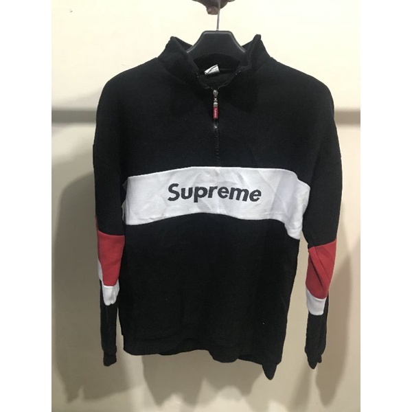 crewneck zipper ala supreme second 100% original bekas