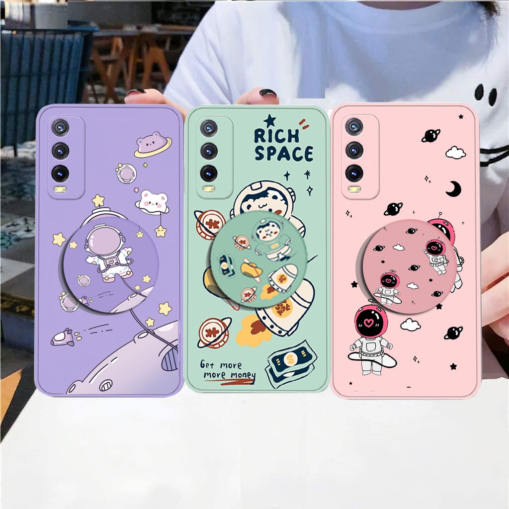 [MP01] Case Macaron + Free Popsocket For Oppo A5S A54 A16 A15 A53 A5 2020 A1K A3S Reno 4 4f 5 5f 6 4