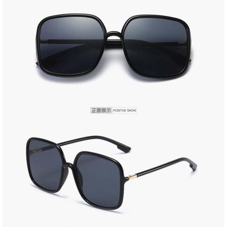 Kacamata Fashion Sunglasses Anti UV Radiasi Matahari Hitam