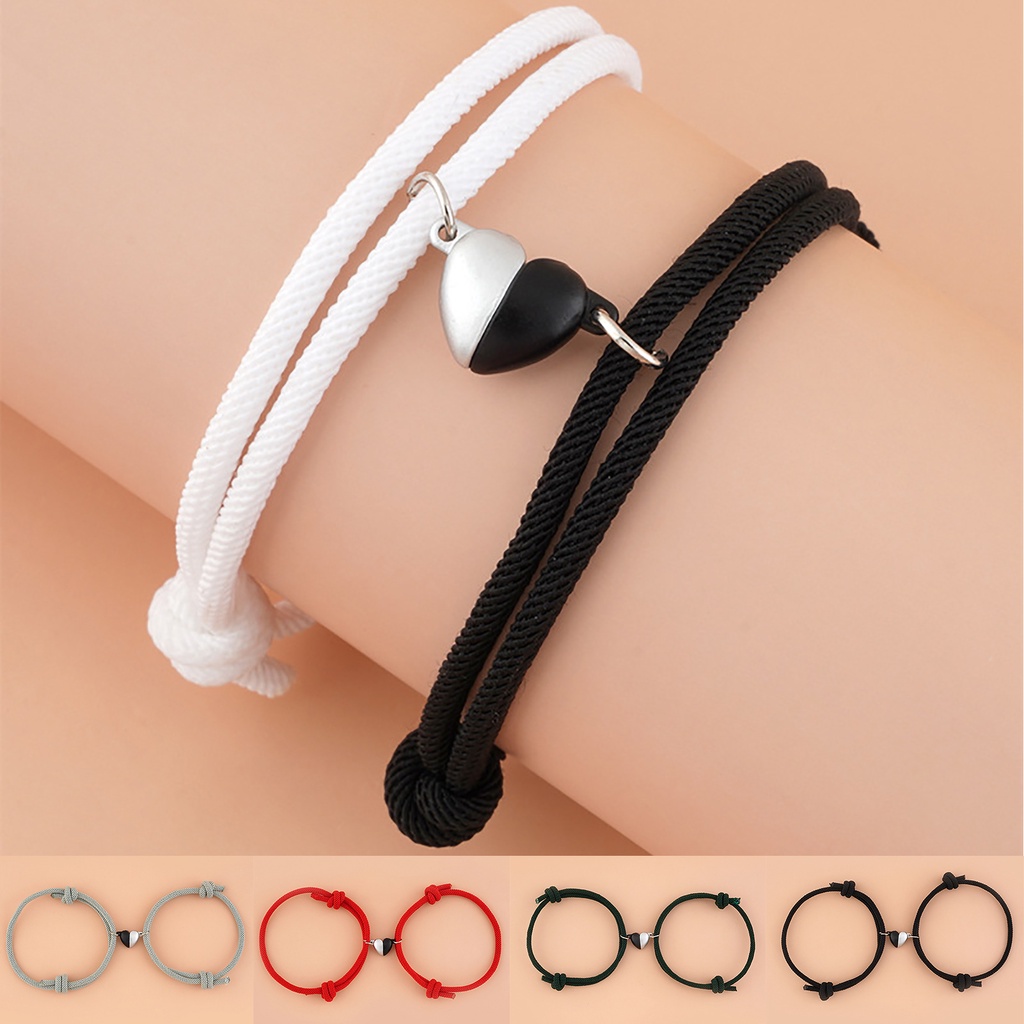 Hu Hu Hu Hu Hu Alat Bantu Pasang Kacamata♡ 2pcs Gelang Rantai Magnetik Bahan Alloy Untuk Pasangan