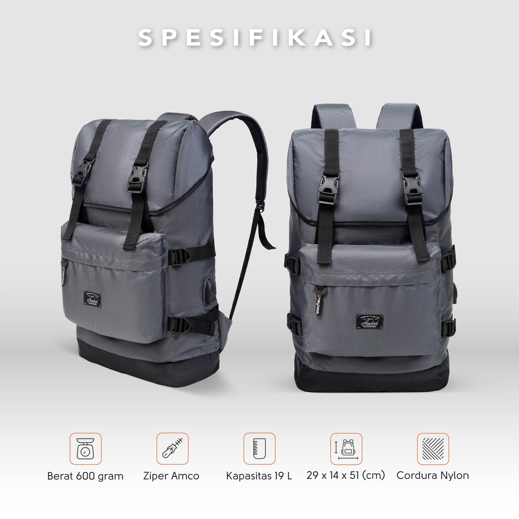 [FREE CABLE USB] TAS RANSEL PRIA WANITA BACKPACK DALTON USB TAS PUNGGUNG LAPTOP PRIA WANITA DISTRO