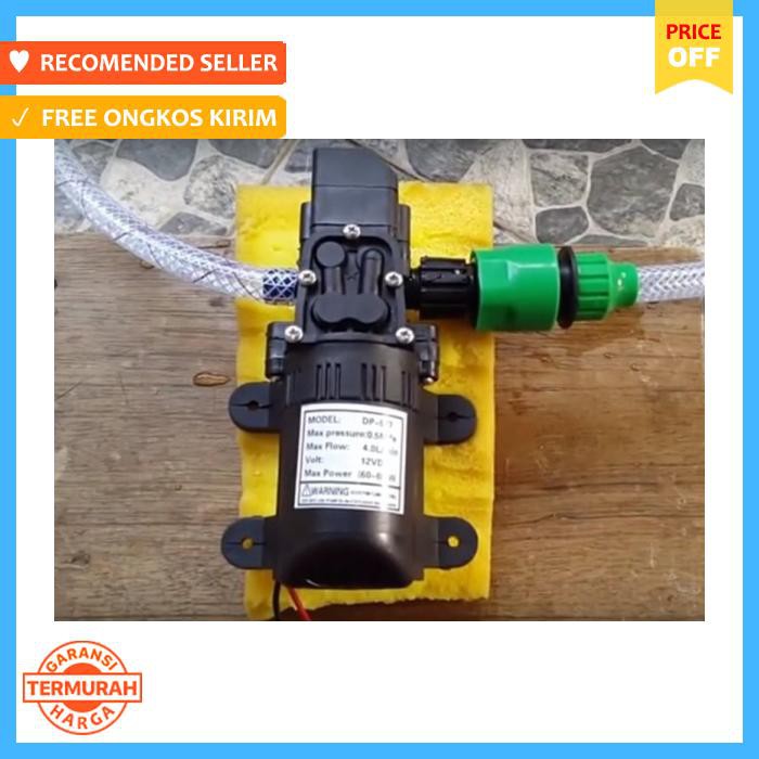 Paket Pompa Air Dc 12 Volt Dp 537 Nipple Konektor Selang 5 Per 16
