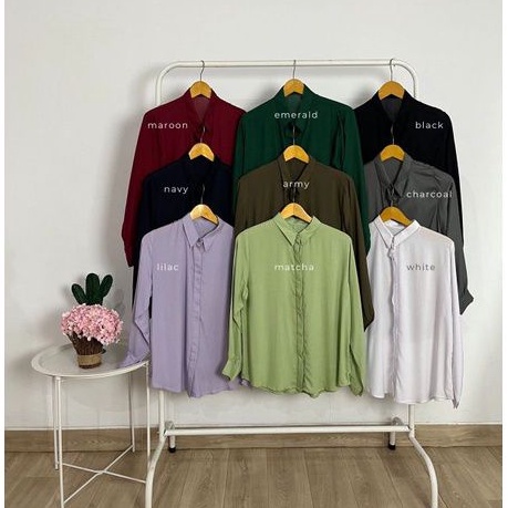 Key Blouse Kemeja Rayon // Kemeja Basic // Kemeja kantor