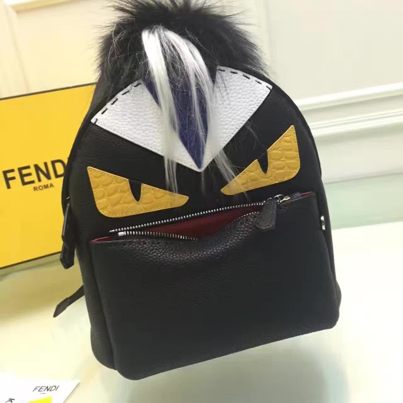 RANSEL BACKPACK FENDI MONSTER BUGS MOHAWK LEATHER