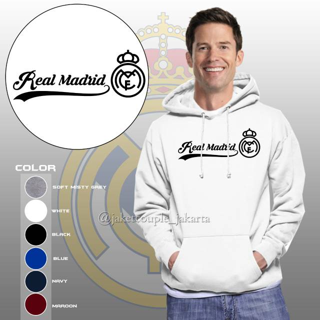 Jaket Jumper Hoodie Team Bola Real Madrid Terbaru, Banyak Warna, Dewasa dan Anak