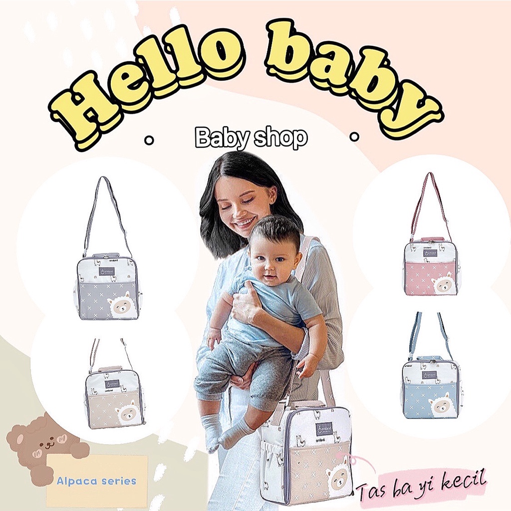 Omiland Tas Bayi Kecil Saku Print Alpaca Series - OB 28201