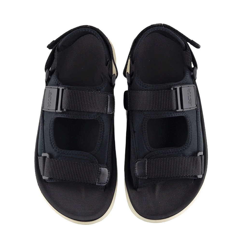 HIMA BLACK ORIGINAL x FOOTSTEP Sandal Casual Hitam Pria Sendal Gunung Kasual Jalan Santai Harian Main Hangout Lebaran Fashion Distro Remaja Traveling Outdoor Premium Travelling Footwear Tali 2 Strap Big Size Jumbo Ukuran Besar 44 Keren Terbaru Kekinian