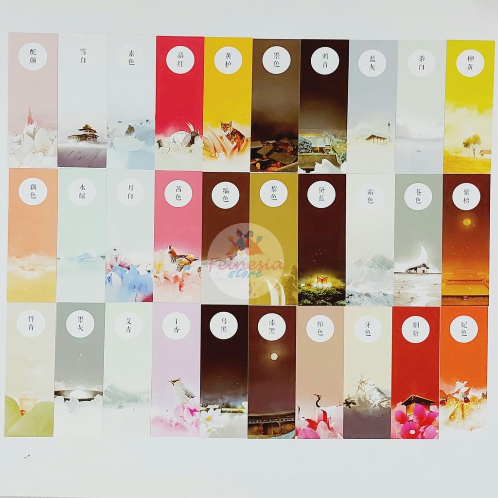 

Pembatas Buku / Bookmark Motif Season Chinese