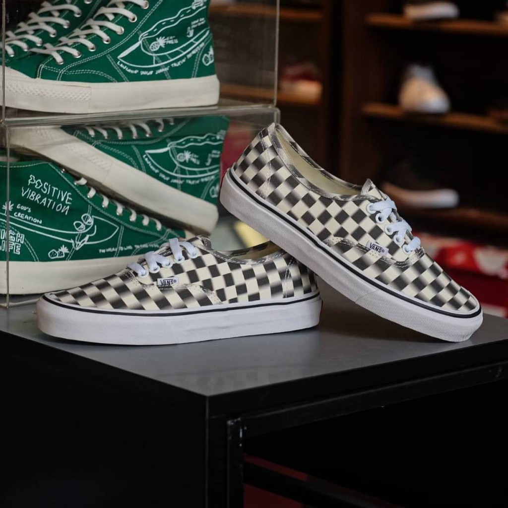 Vans Authentic Checkerboard Blur "Black / White