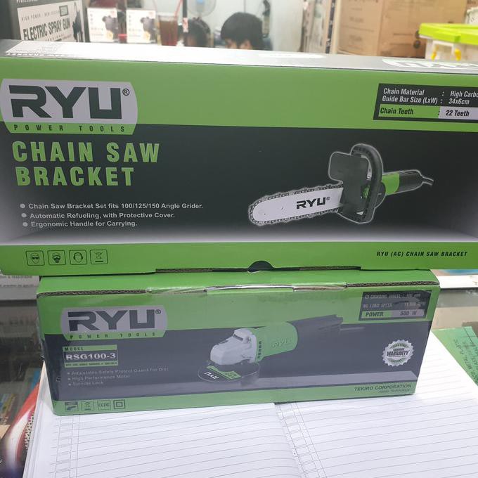 PAKET MESIN GERINDA TANGAN RYU BRACKET CONVERTER CHAINSAW KIT RYU