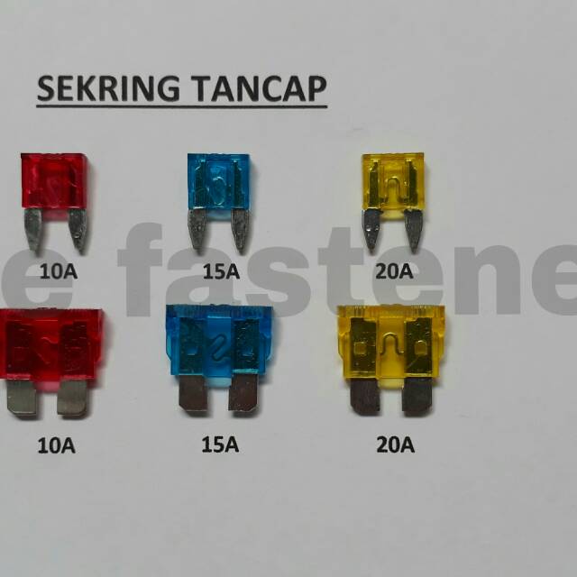 Sikring sekring fuse tancap colok 10a 15a 20a besar kecil