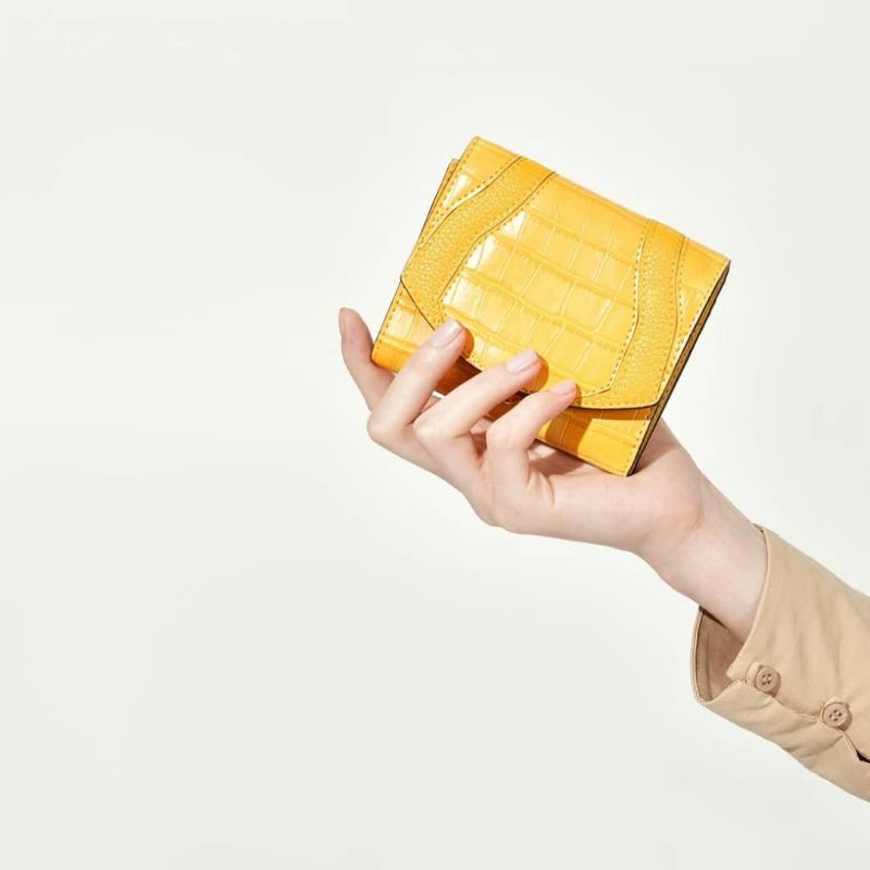 3.3 SALE | CK Croc-Effect Push-Lock Mini Wallet