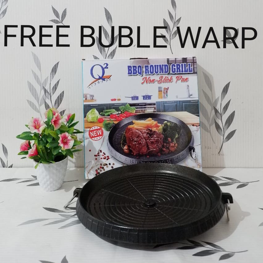 BBQ ROUND GRILL BULBOGI PAN  Q2 / PANGGANGAN BBQ ROUND GRILL Q2 8930 BARBEQUE GRILL PANGGANGAN TEMPAT PEMANGGANGAN / BBQ ROUND GRILL Q28930 / Q2 8930 / Q2-8930