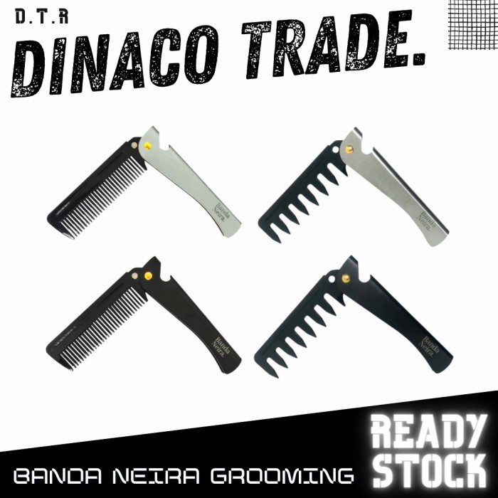 The Mason Steel Folding Comb by Banda Neira Grooming