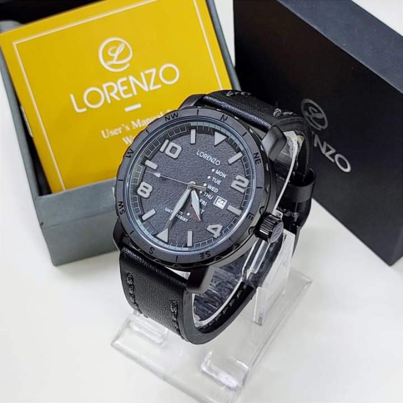 JAM TANGAN PRIA LORENZO ORIGINAL KULIT 4,7CM