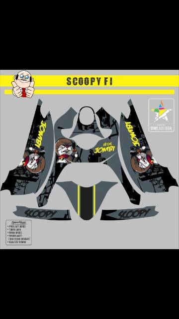 Decal scoopy custem full body