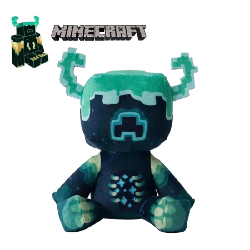 25cm Minecraft Warden Soft Kawaii My World Crystal Super Soft Toys for Children Kids Christmas Gift