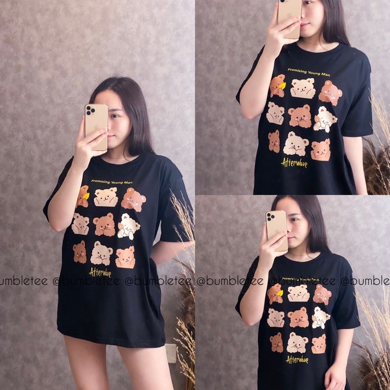Kaos Oversize Wanita Atasan Wanita Jumbo Bahan Cotton Combed 30s