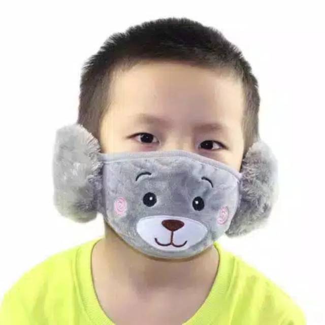 MASKER ANAK 2 IN 1 MOTIF KARTUN