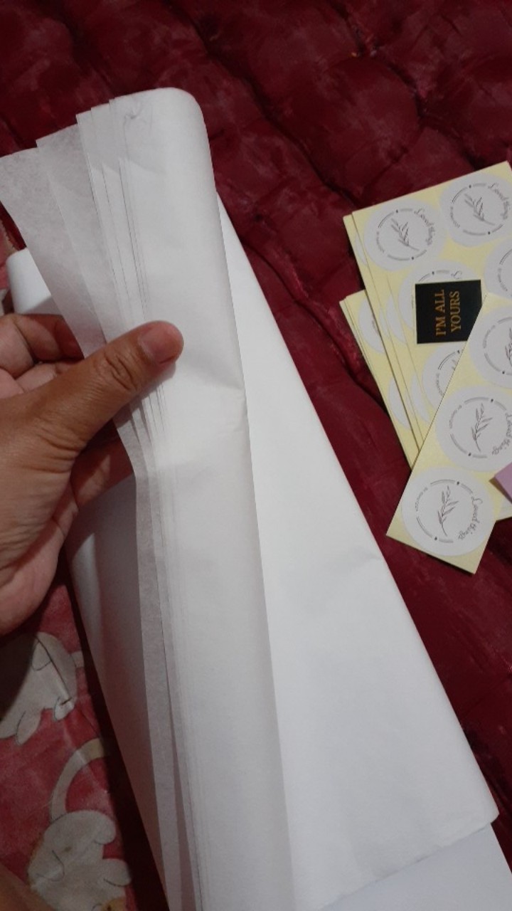 Ready Kertas Tisu / Tissue Paper Putih / Wrapping Paper |pembungkus Sepatu Tas Baju Bunga[min 50pcs]